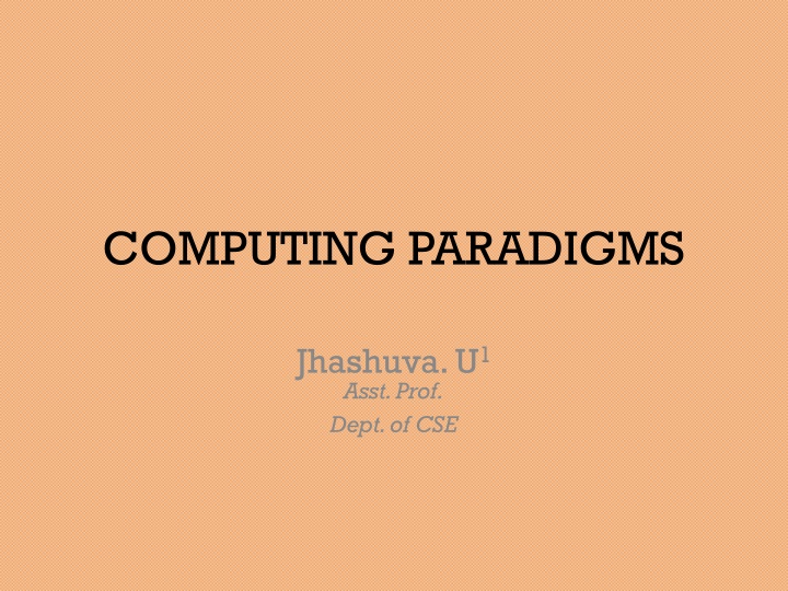 computing paradigms n.w