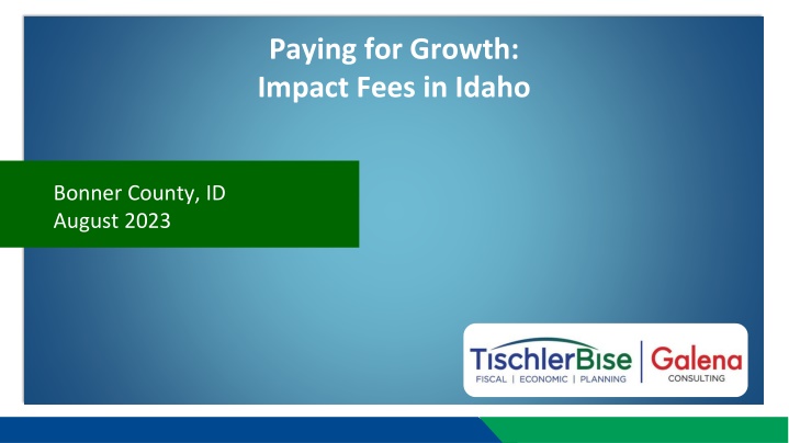 paying for growth impact fees in idaho n.w