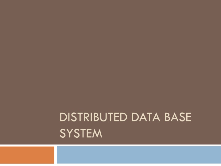 distributed data base system n.w