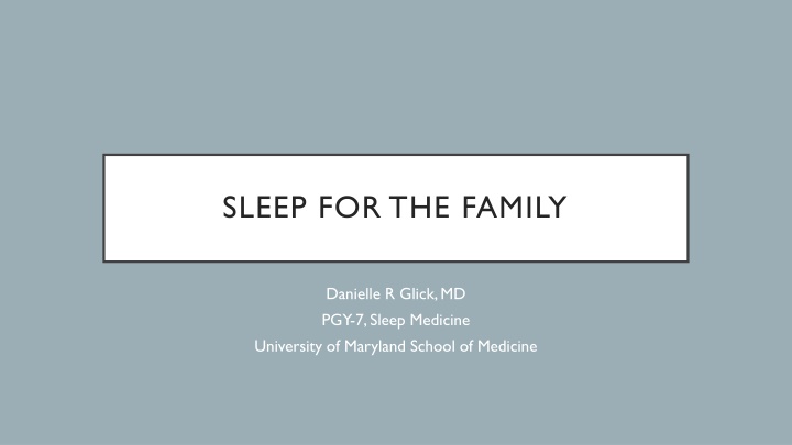 sleep for the family n.w