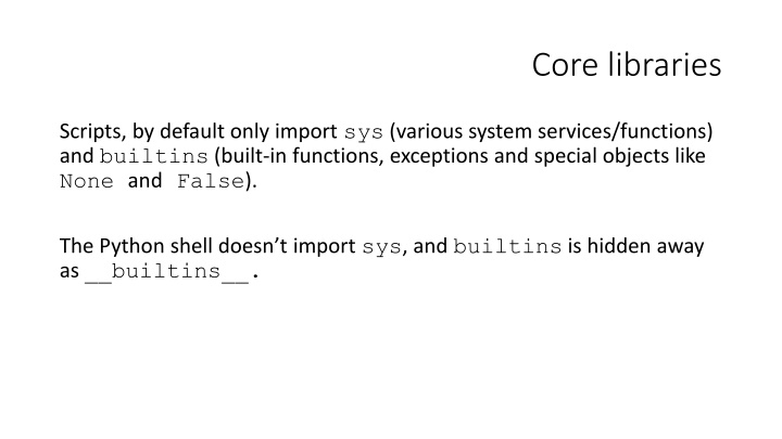 core libraries n.w