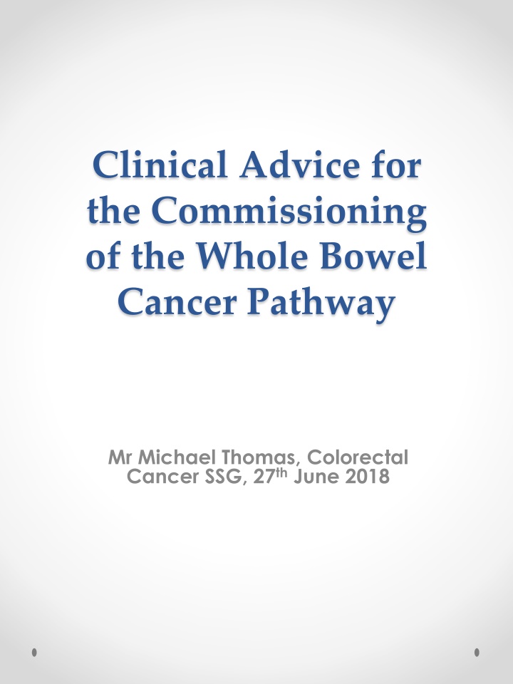 clinical advice for the commissioning n.w