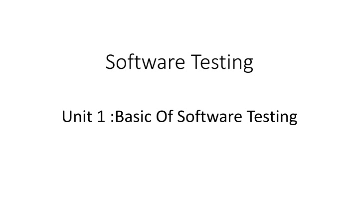 software testing n.w