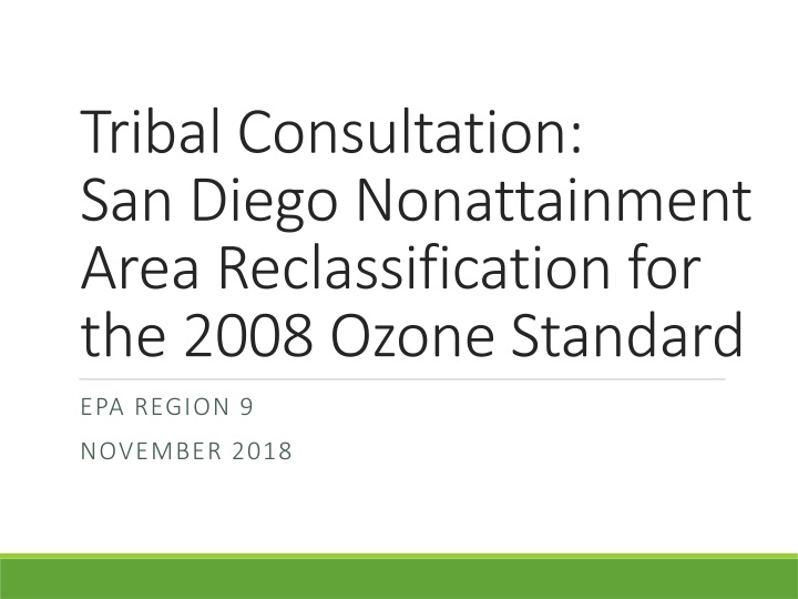 tribal consultation san diego nonattainment area n.w