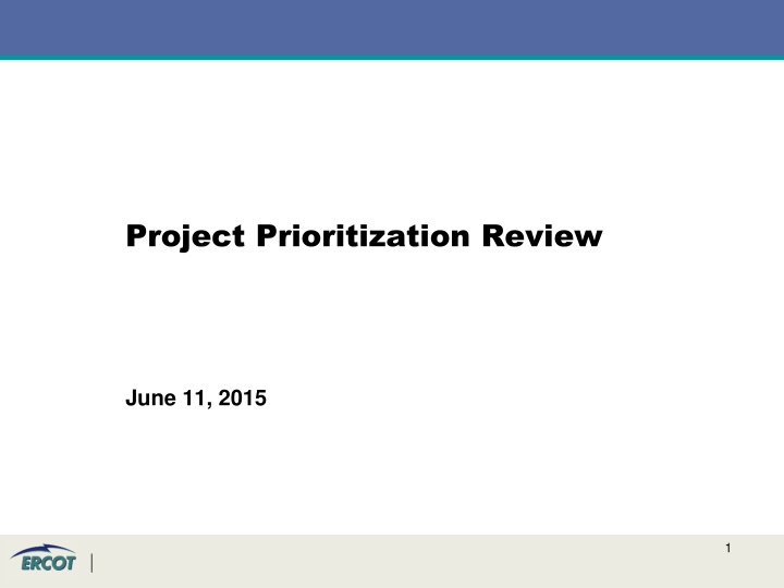 project prioritization review n.w