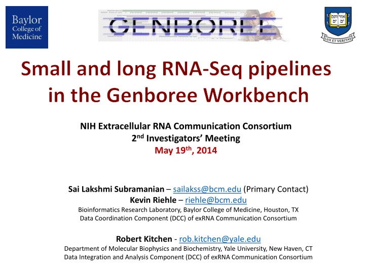 small and long rna seq pipelines in the genboree n.w