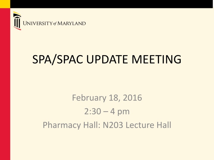 spa spac update meeting n.w