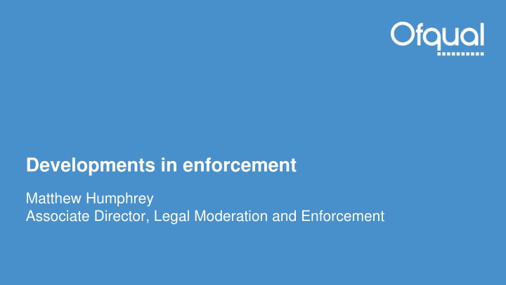 developments in enforcement n.w