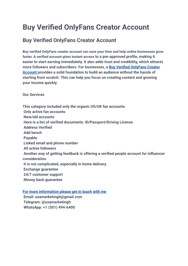 buy verified onlyfans creator account n.w