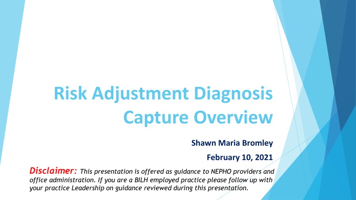 risk adjustment diagnosis capture overview n.w