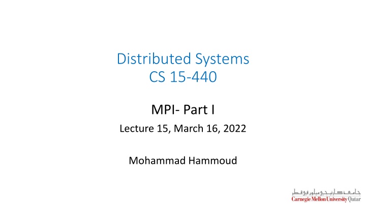 distributed systems cs 15 440 n.w