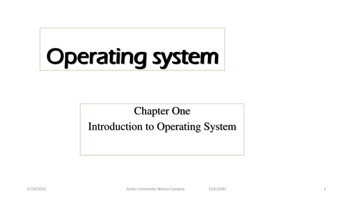 operating system operating system n.w
