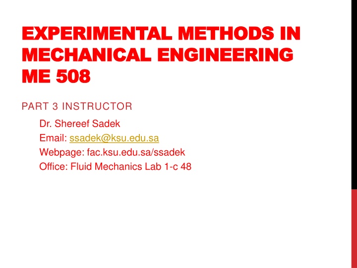 experimental methods in experimental methods n.w