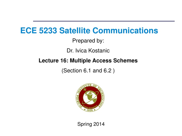 ece 5233 satellite communications prepared by n.w