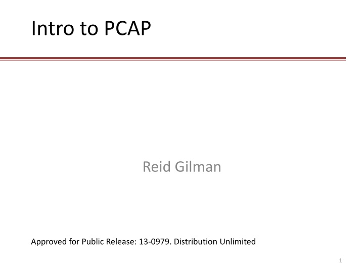 intro to pcap n.w