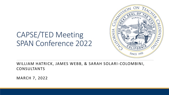 capse ted meeting span conference 2022 n.w