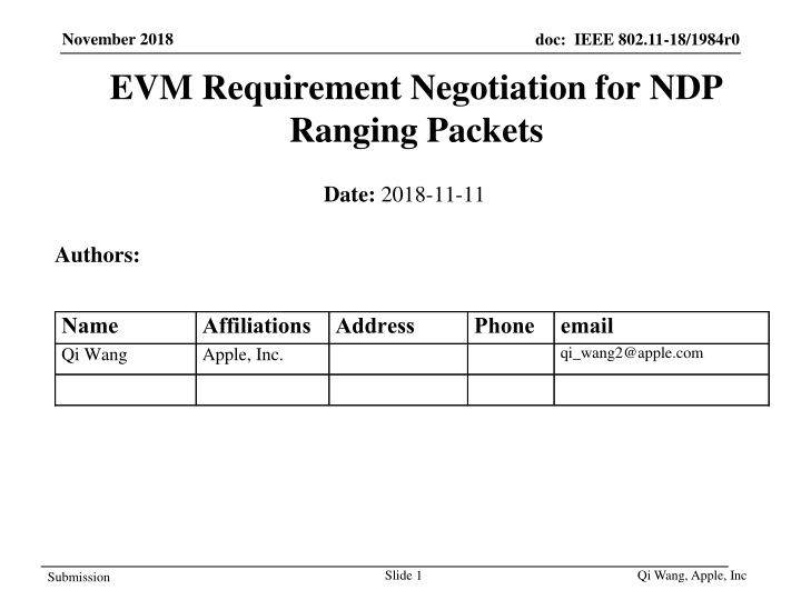 november 2018 evm requirement negotiation n.w