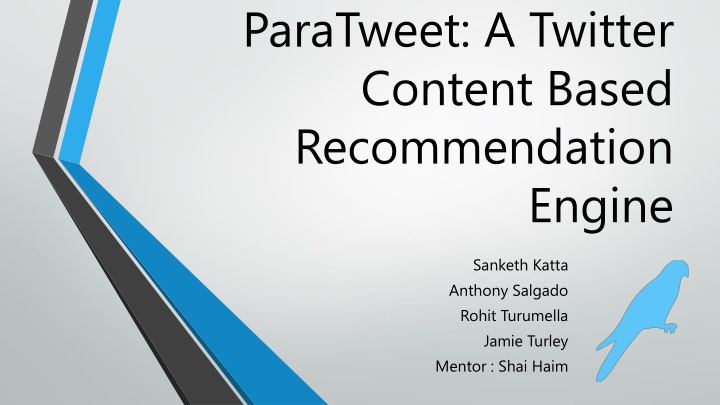 paratweet a twitter content based recommendation n.w
