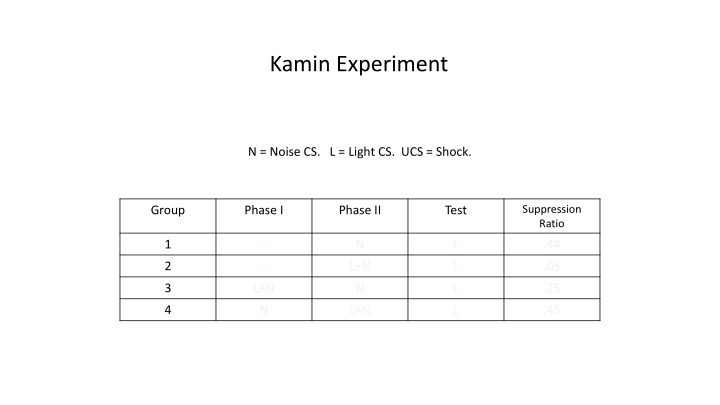 kamin experiment n.w
