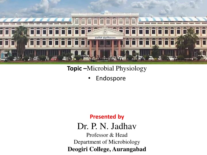 topic microbial physiology endospore n.w