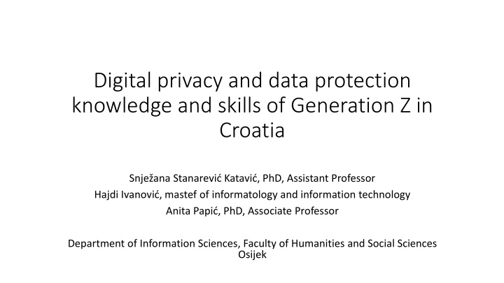 digital privacy and data protection knowledge n.w