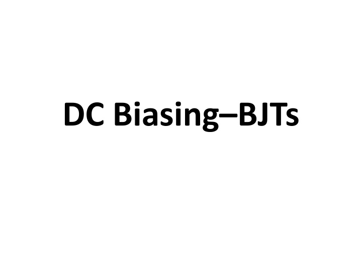 dc biasing bjts n.w