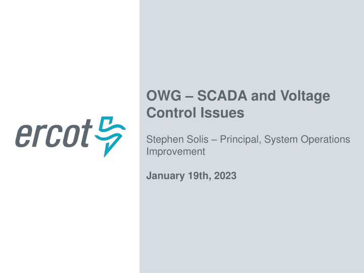 owg scada and voltage control issues n.w