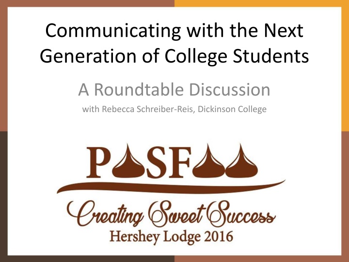 communicating with the next generation of college n.w