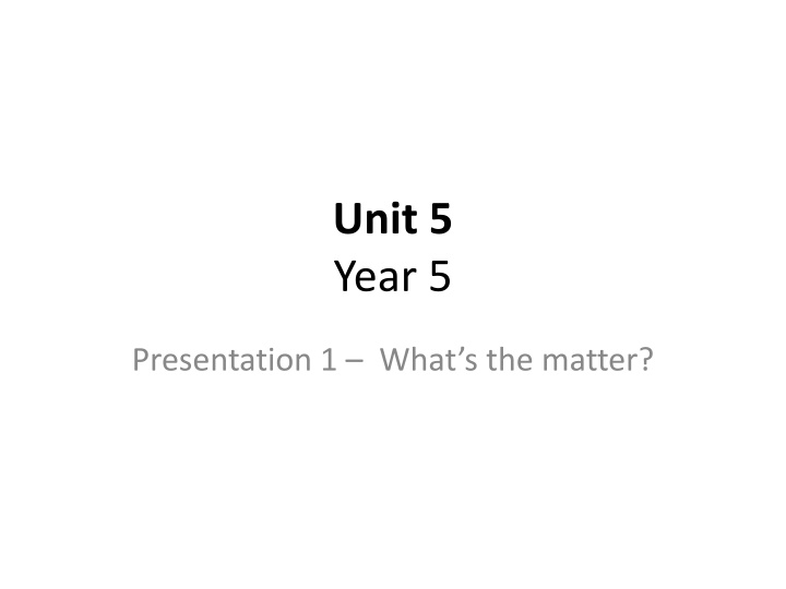 unit 5 year 5 n.w