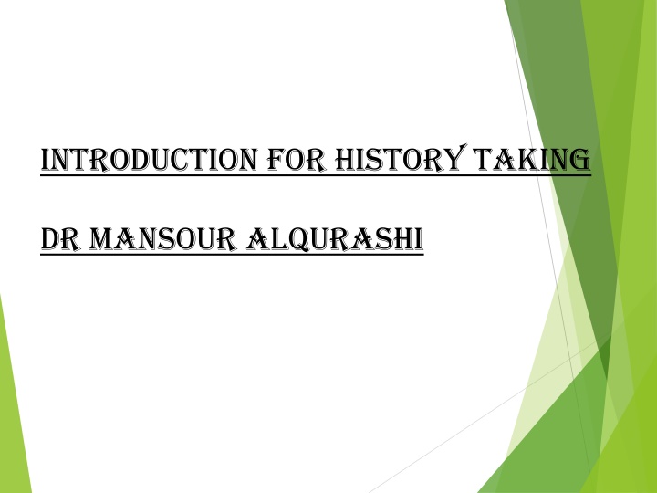 introduction for history taking n.w