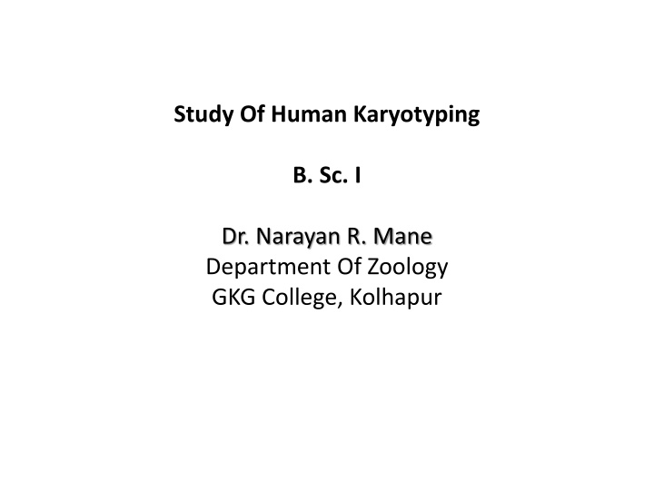 study of human karyotyping n.w