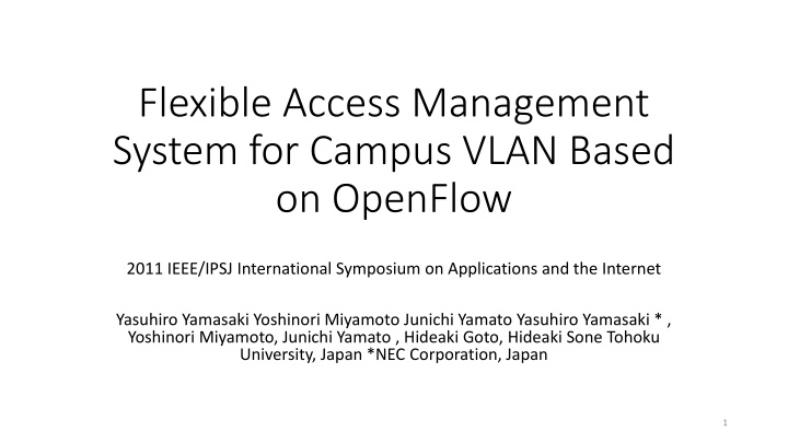 flexible access management system for campus vlan n.w