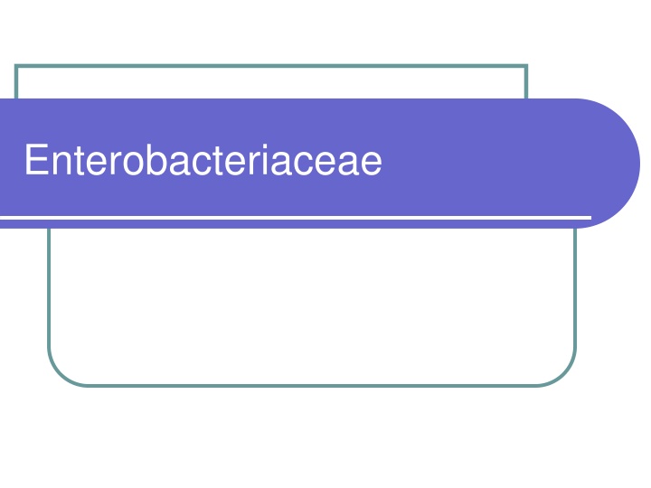 enterobacteriaceae n.w