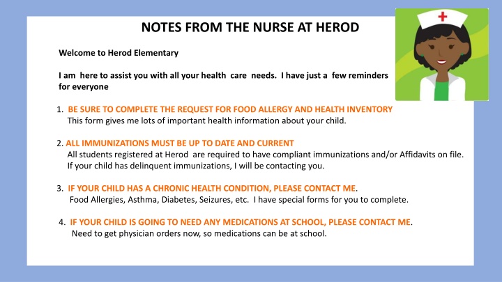 notes from the nurse at herod n.w