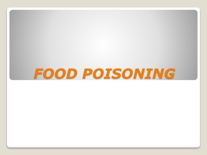 food poisoning n.w