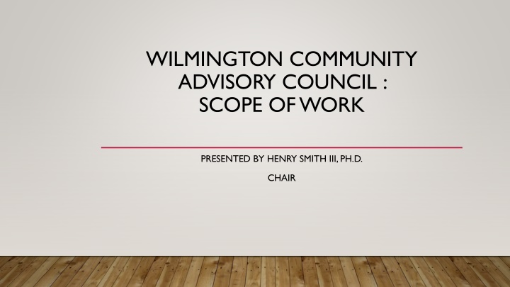 wilmington community advisory council scope n.w