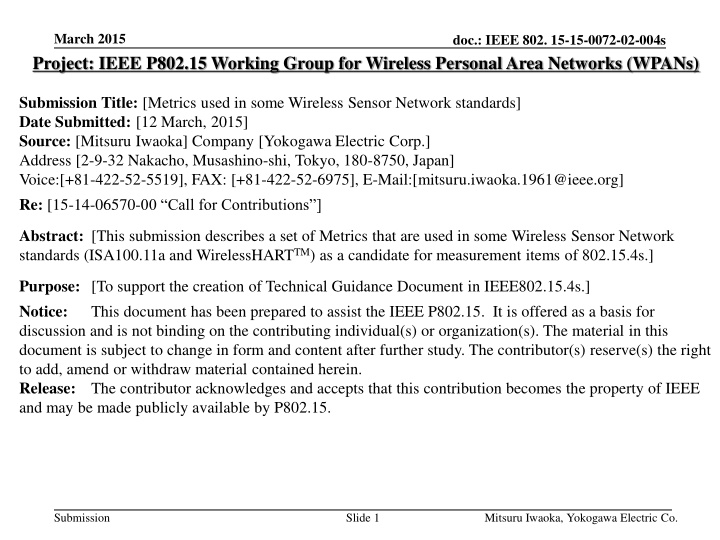 march 2015 project ieee p802 15 working group n.w