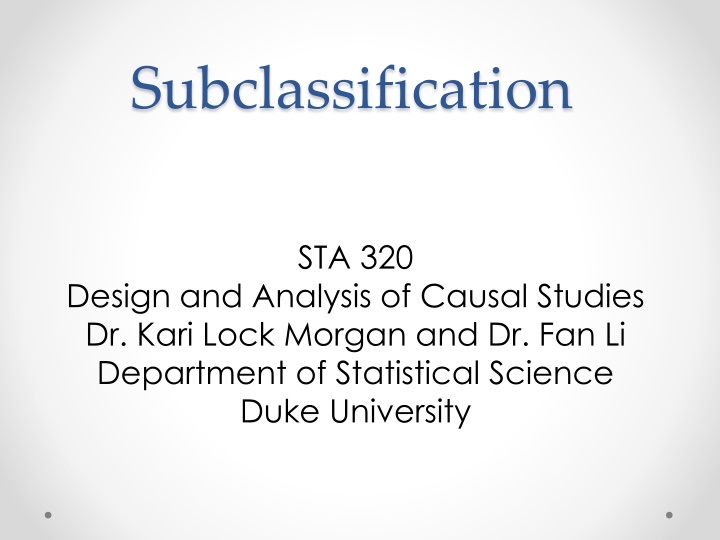 subclassification n.w