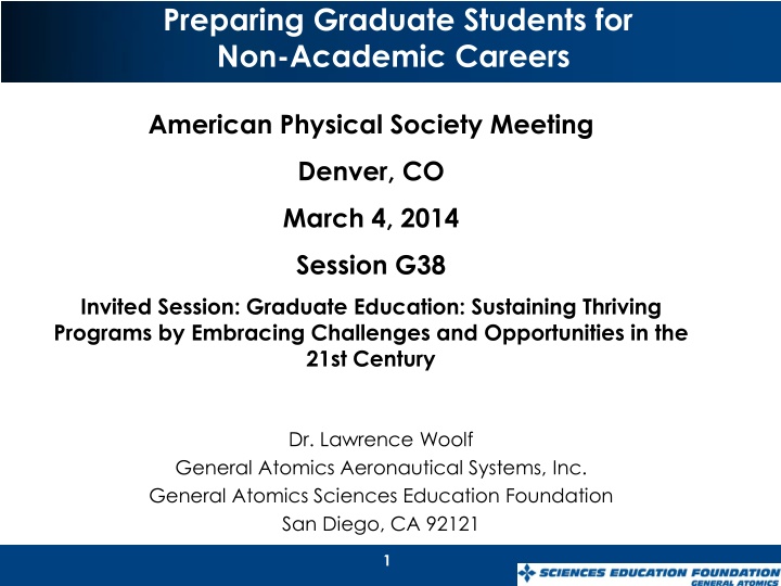 preparing graduate students for non academic n.w