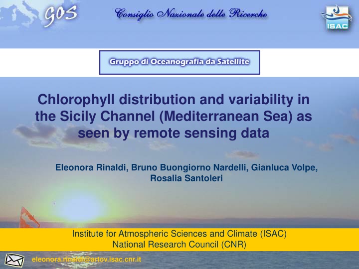 chlorophyll distribution and variability n.w