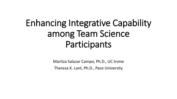 enhancing integrative capability enhancing n.w