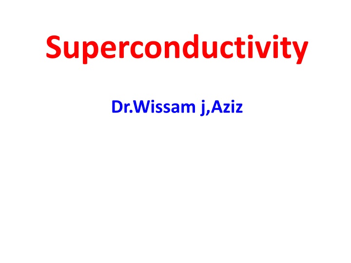 superconductivity n.w