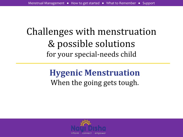 menstrual management how to get started what n.w