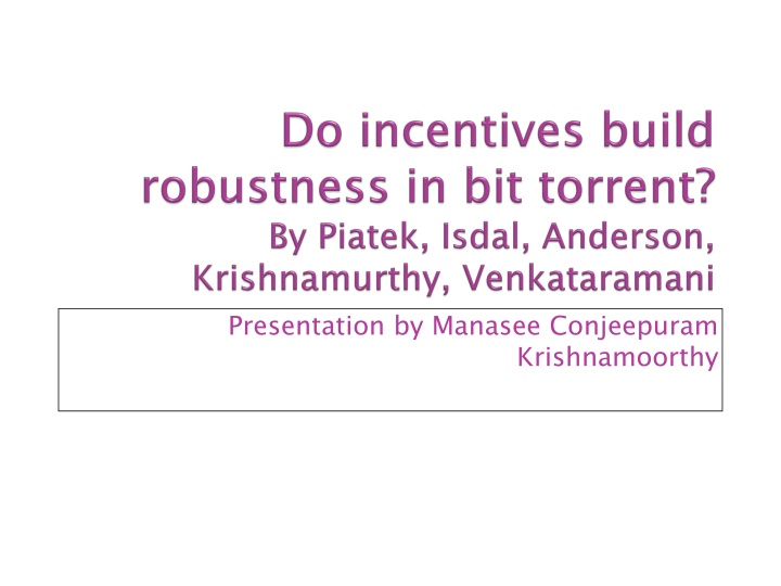 presentation by manasee conjeepuram n.w