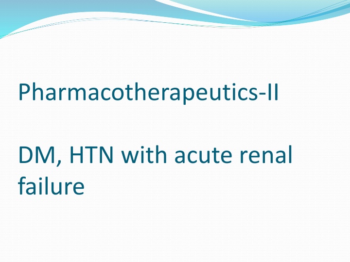 pharmacotherapeutics ii n.w