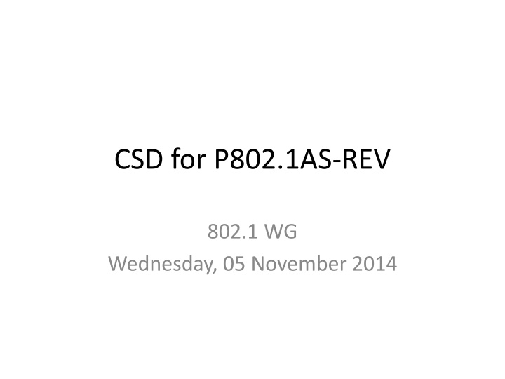 csd for p802 1as rev n.w