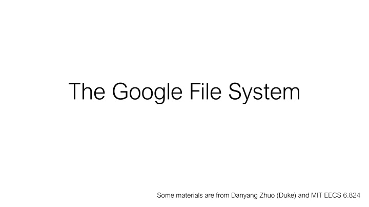 the google file system n.w