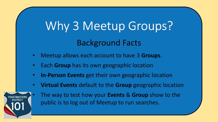The Limitation of 3 Meetup Groups