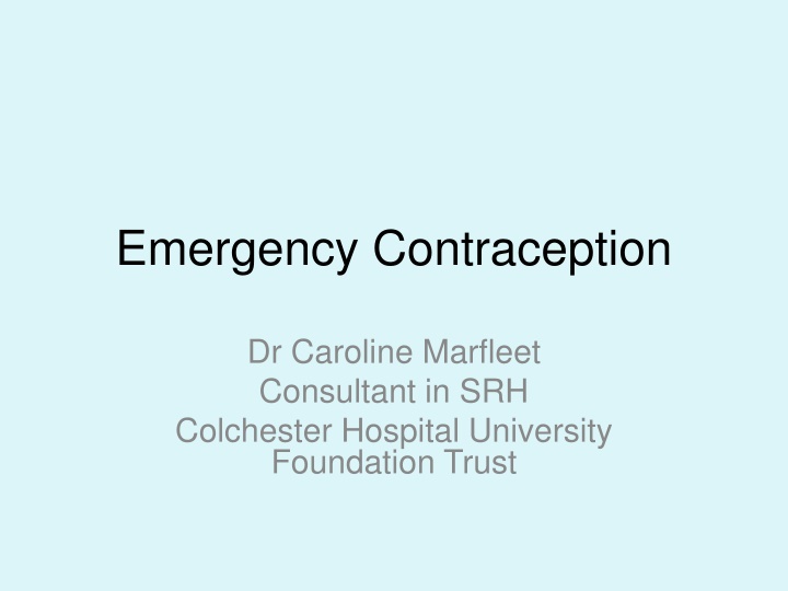 emergency contraception n.w