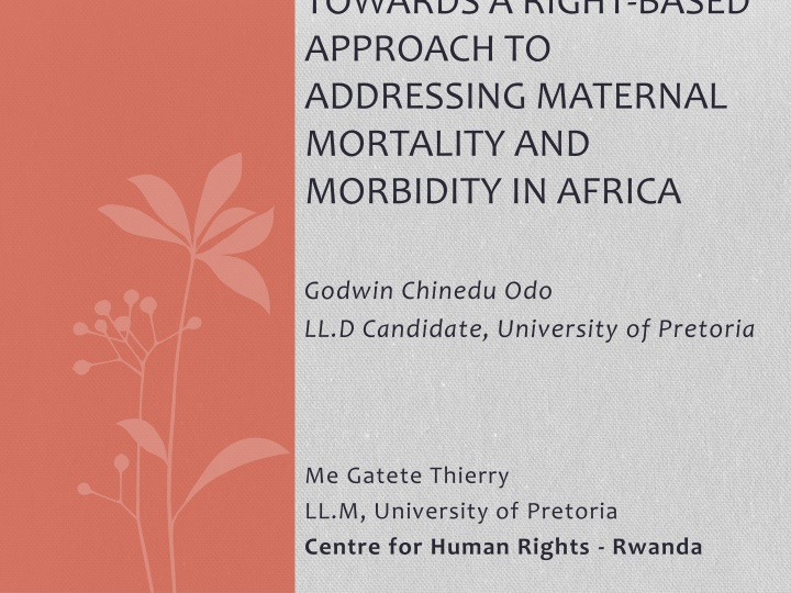 towards a right based approach to addressing n.w